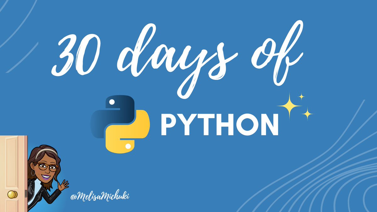 MelisaMichuki's tweet image. Are you a beginner looking to learn Python? 🤔 Join me next week for a 30-day Python challenge on Twitter! 🚀 Each day, we&apos;ll cover a new topic to help you build your skills. Follow me to stay updated and join the fun! #Python #30daysofPython  #WomenInData 🐍👨‍💻