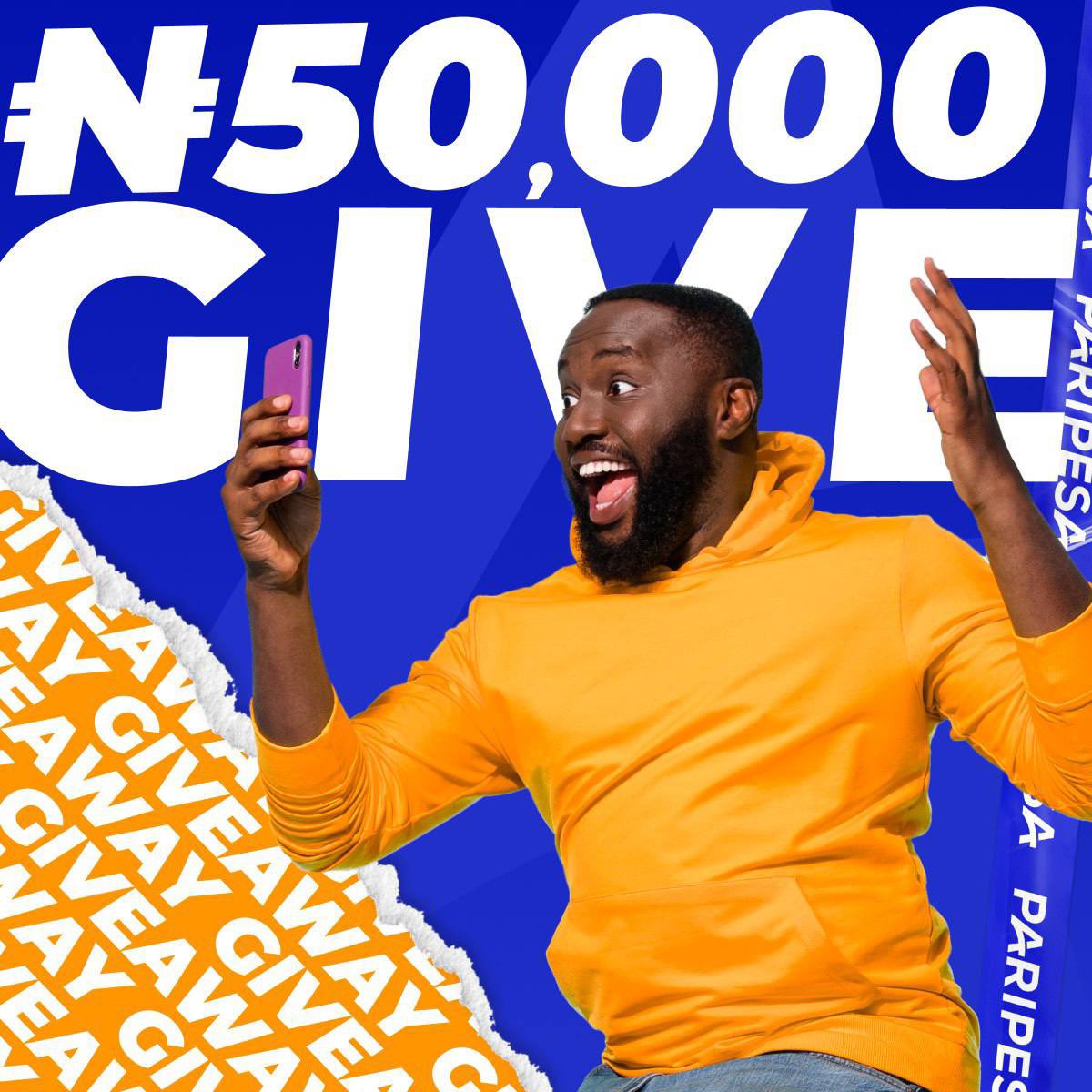 Sakjiggy's tweet photo. 🎁 Giveaway is here!
10 people will share N50,000 bonus from PariPesa. 

📢 Get a share of N50,000 giveaway right now.

Just 3 easy steps:

✅ Register on Paripesa  👇
Link 👉 https://t.co/kVc25u0tdT

Promo Code  👉  SAKASTIC

✅ LEAVE your Paripesa Account ID in the REPLIES to this post ⚠️ Example: ID 455635329.

✅ Complete ALL THE FIELDS in your Profile Info.

⏰ Random generator will choose 10 winners of N5,000 on 5th April!

🥳 GOOD LUCK!