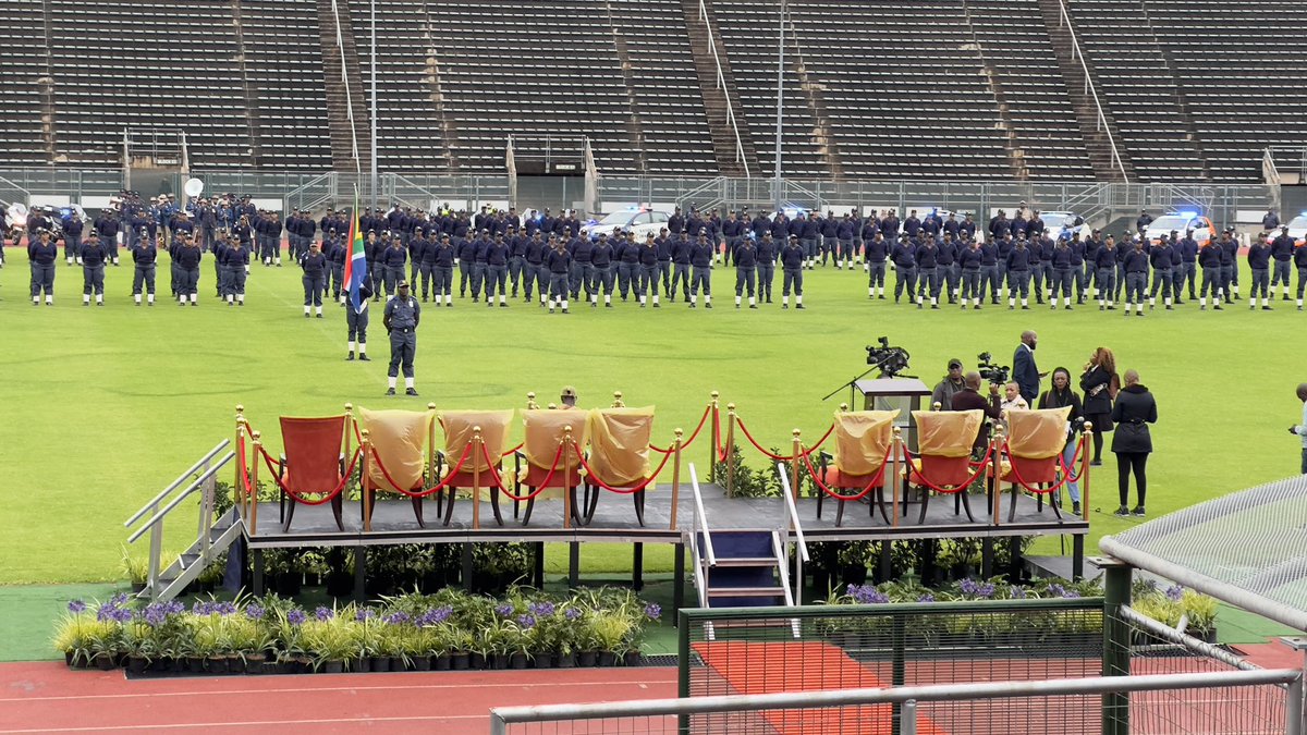 TrafficRTMC's tweet photo. The passing out of 257 Traffic Officers 👮‍♀️ is underway at Lucas Moripe stadium, Atteridgeville. #SaferEaster #RoadSafety https://t.co/HImfnhYuZI