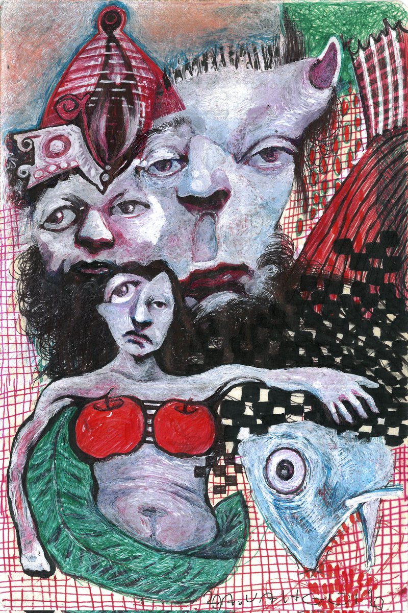 Rizazplot's tweet image. gm gm art friends 🫀💚

painting on paper
23×15 cm