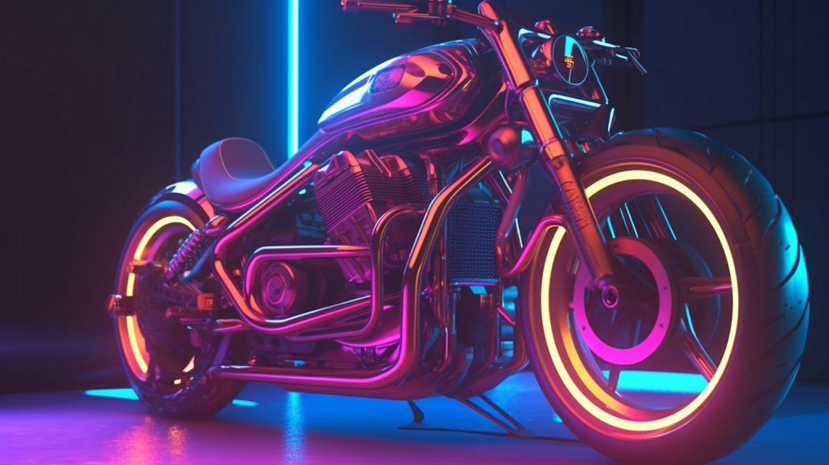 'Cyber Cyclone' 🥶

What do you think of these bikes?😳 Follow @ClothingTimeles  for more🏆

#bikeart #cycling #bike #bikelife #aiart #art #illustration #artwork #cyclist #design #bicycleart #motorcycle #artwork #vibrant #vibrantart #painting #midjourney #neon