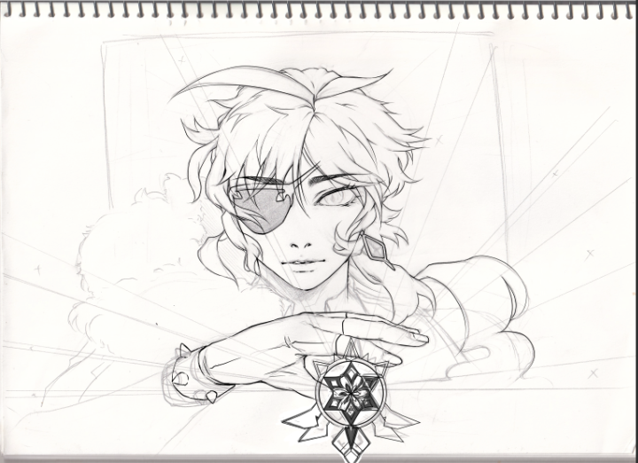 画像おかしかったから上げ直し。久しぶりにがっつり描きガイアさん。