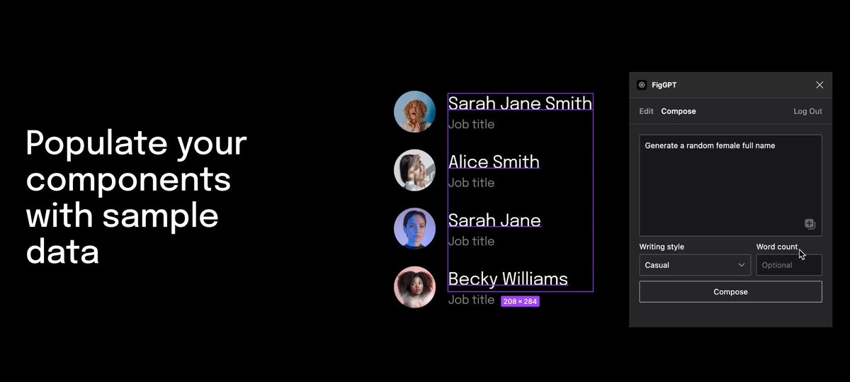 FigGPT olexdsgn.com/figgpt is a tiny plugin that connects ChatGPT to Figma and helps you to compose and edit copy #ChatGPT #figma #uxdesign #ux #userexperience #plugin #uxwriting