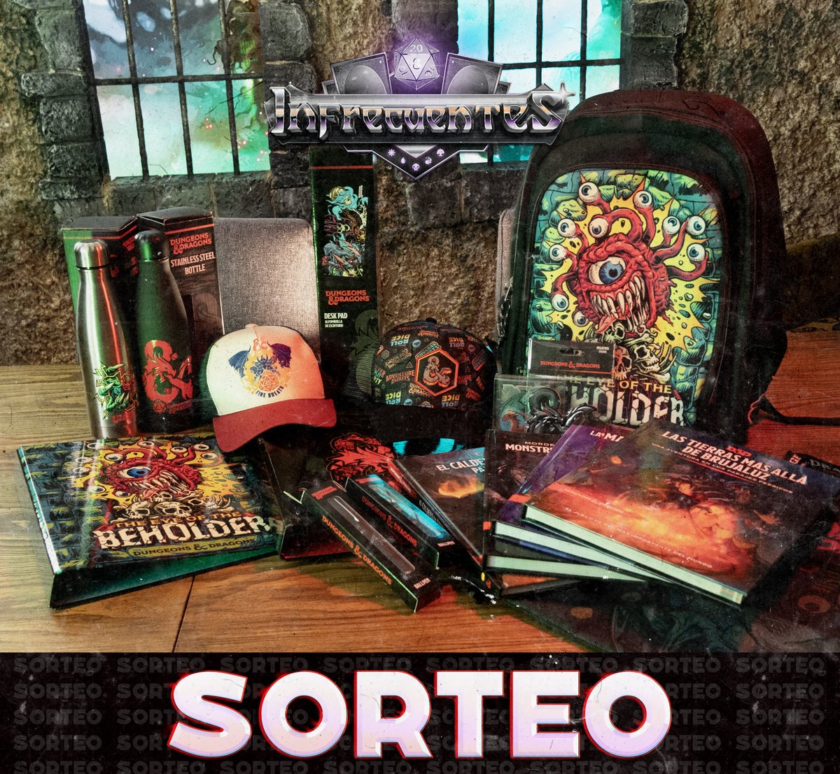 Para celebrar el estreno de <a href="/DnDMovie/">Dungeons & Dragons Movie</a> vamos a sortear todo este material de <a href="/Wizards_DnD/">Dungeons & Dragons</a>. 

Participar es muy fácil, solo tienes que entrar en el link y seguir las instrucciones. Mucha suerte a todo el mundo!! 💜

➡️sorteo.infrecuentes.es