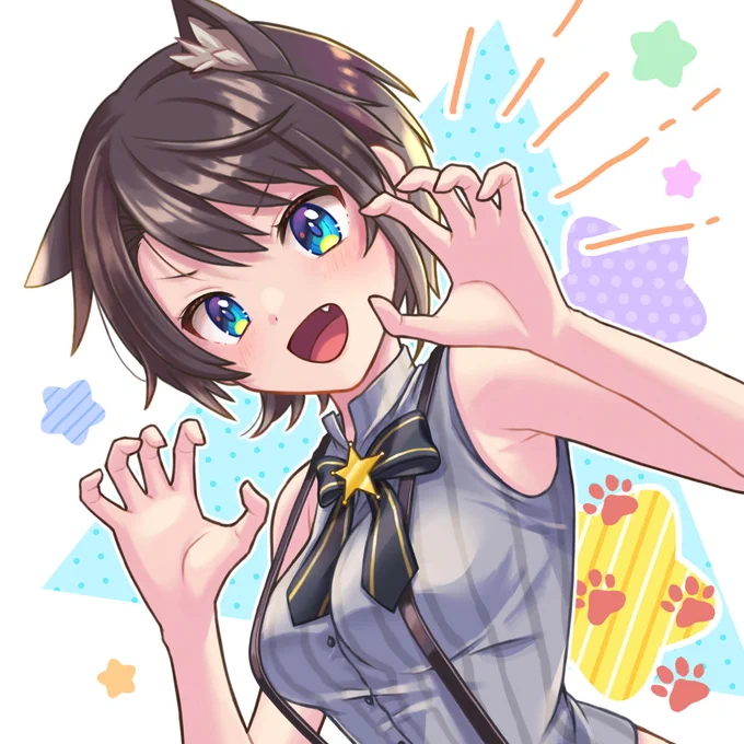 ずっと描きたかった、けもみみスバルちゃん!がおー!#プロテインザスバル 