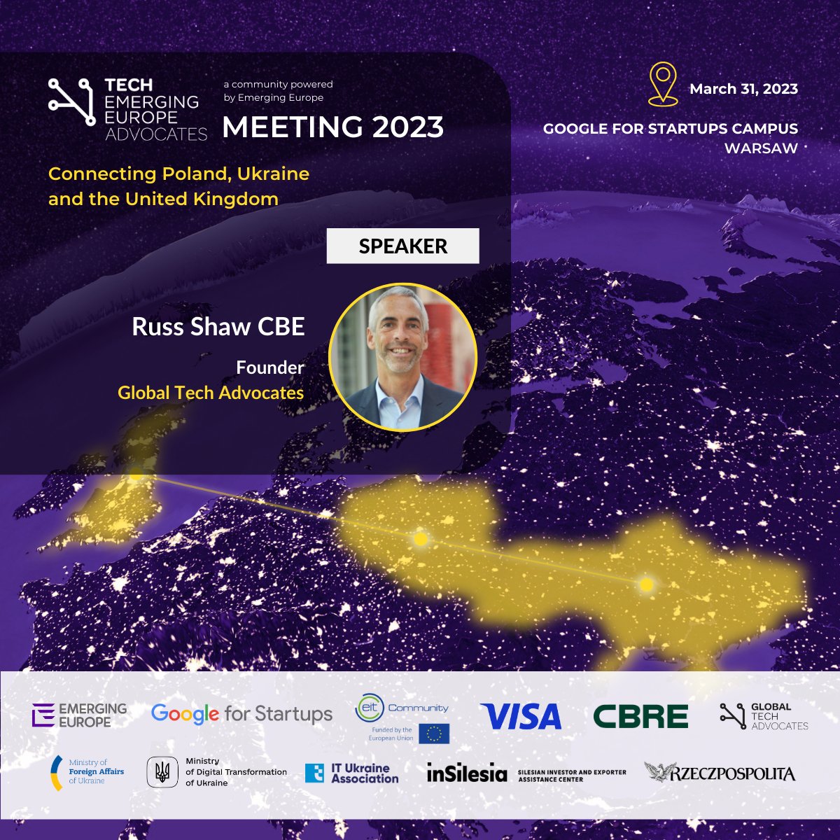 The @TechEEAdv annual meeting is underway in Warsaw 🇵🇱
 
<a href="/RussShaw1/">Russ Shaw CBE</a> is joined by an exciting lineup of speakers - <a href="/FedorovMykhailo/">Mykhailo Fedorov</a> <a href="/NatalyVeremeeva/">Nataly Veremeeva</a> <a href="/PruAshby/">Pru Ashby</a> and more!

Today’s question: how can we better connect the tech ecosystems of Poland, Ukraine and the UK? 🤔