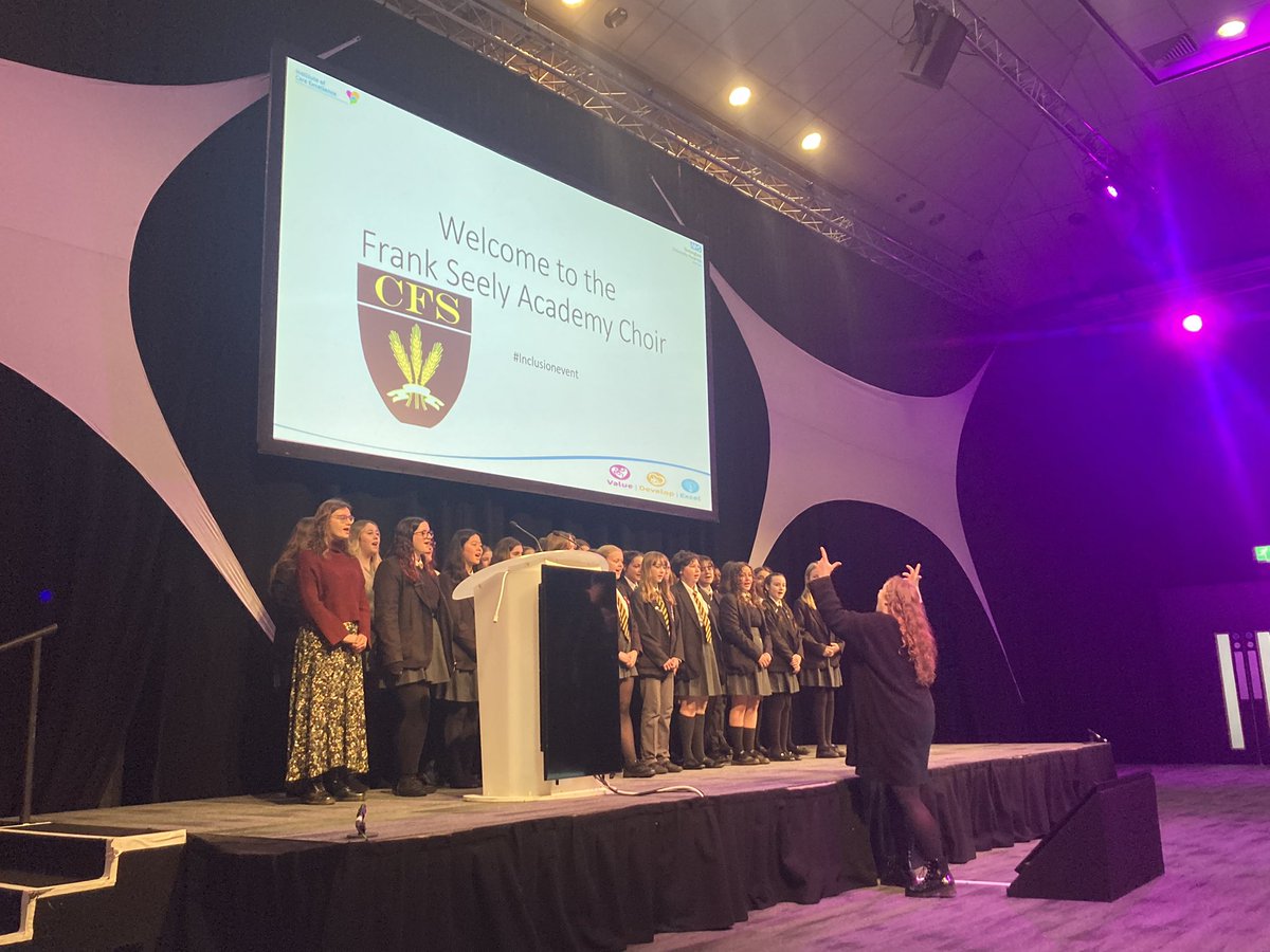 A musical and rousing start to our #inclusionevent thanks to the <a href="/CFSAcademy/">Colonel Frank Seely Academy</a> Choir. 🎶 Great job all - thank you.