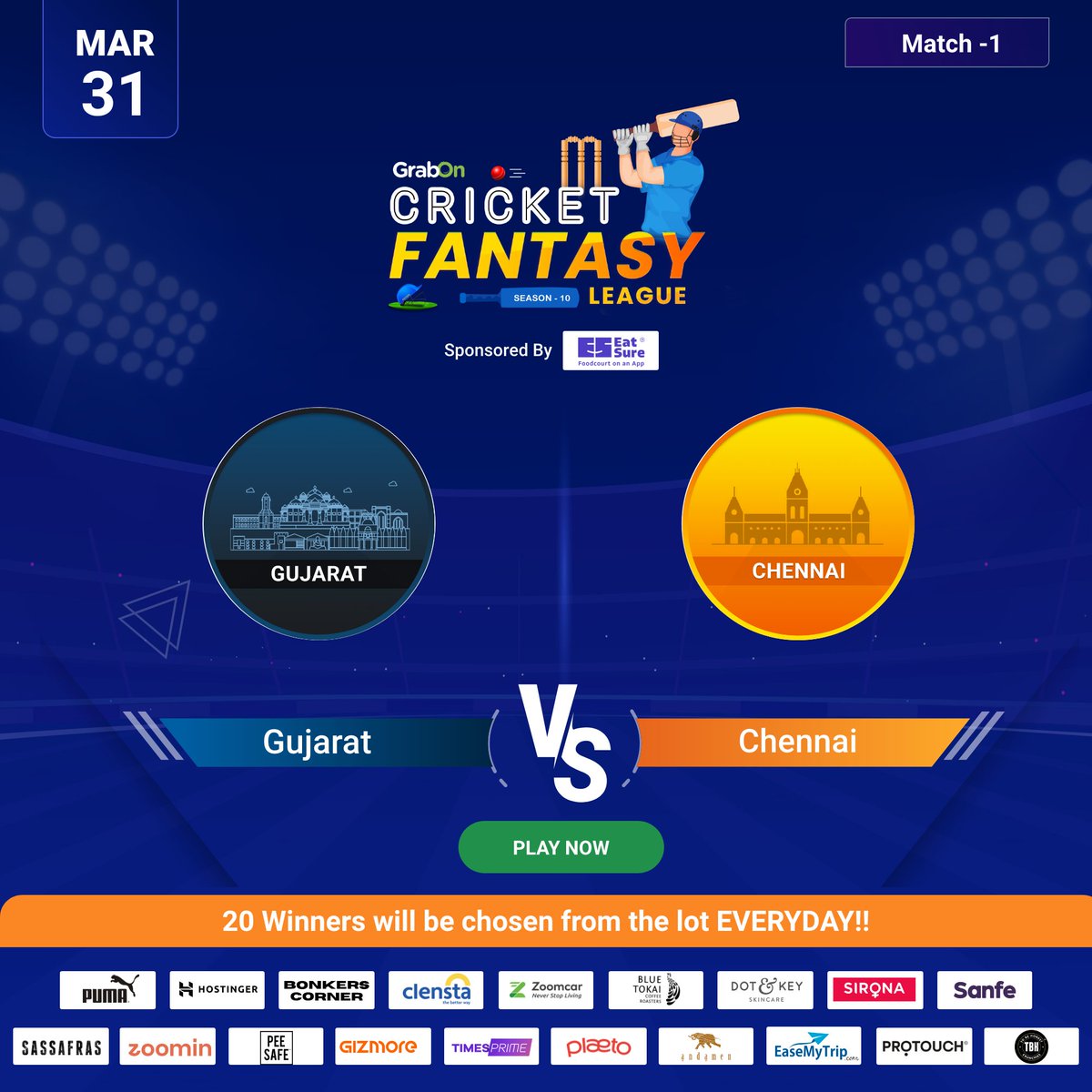 The first match of the IPL Season is here! Predict and Win Rewards. Submit your predictions via Link bit.ly/40e18D7 Note: Submissions are only valid through campaign page. #GrabOnCFL #Gujarat #Chennai #predictthewin #predictions #cricket #IPL2023 #IPL #cricketlovers