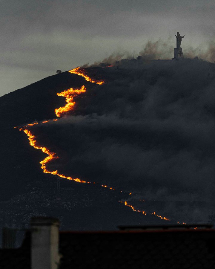 Incendio en el Monte Naranco.