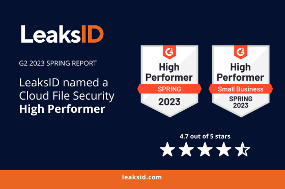 G71Inc's tweet photo. G-71 Inc. is thrilled to announce that its patented flagship product, @LeaksId, has been recognized as a High Performer by @G2dotcom in the Spring 2023 G2 Grid® Report for the Cloud File Security category. More: https://t.co/9Az9PfUKcF
#insiderthreat #dataprotection #leaksid https://t.co/pyvBZCaPHj