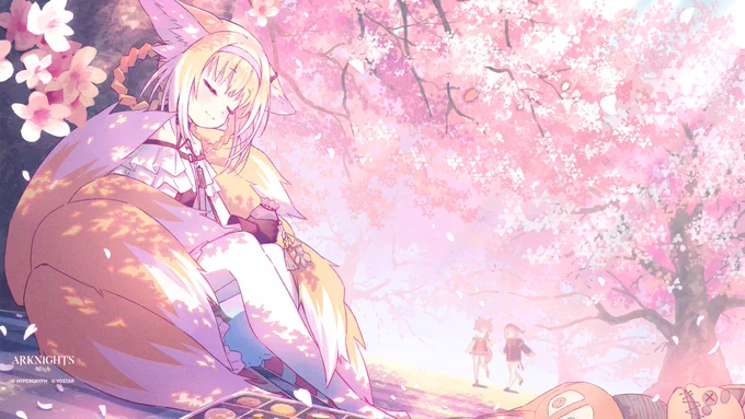 アークナイツEN版()にて公開されてます4月用カレンダーのイラストを描かせて頂きました!なんと動きます…!!皆さん是非見に行ってください～!!  