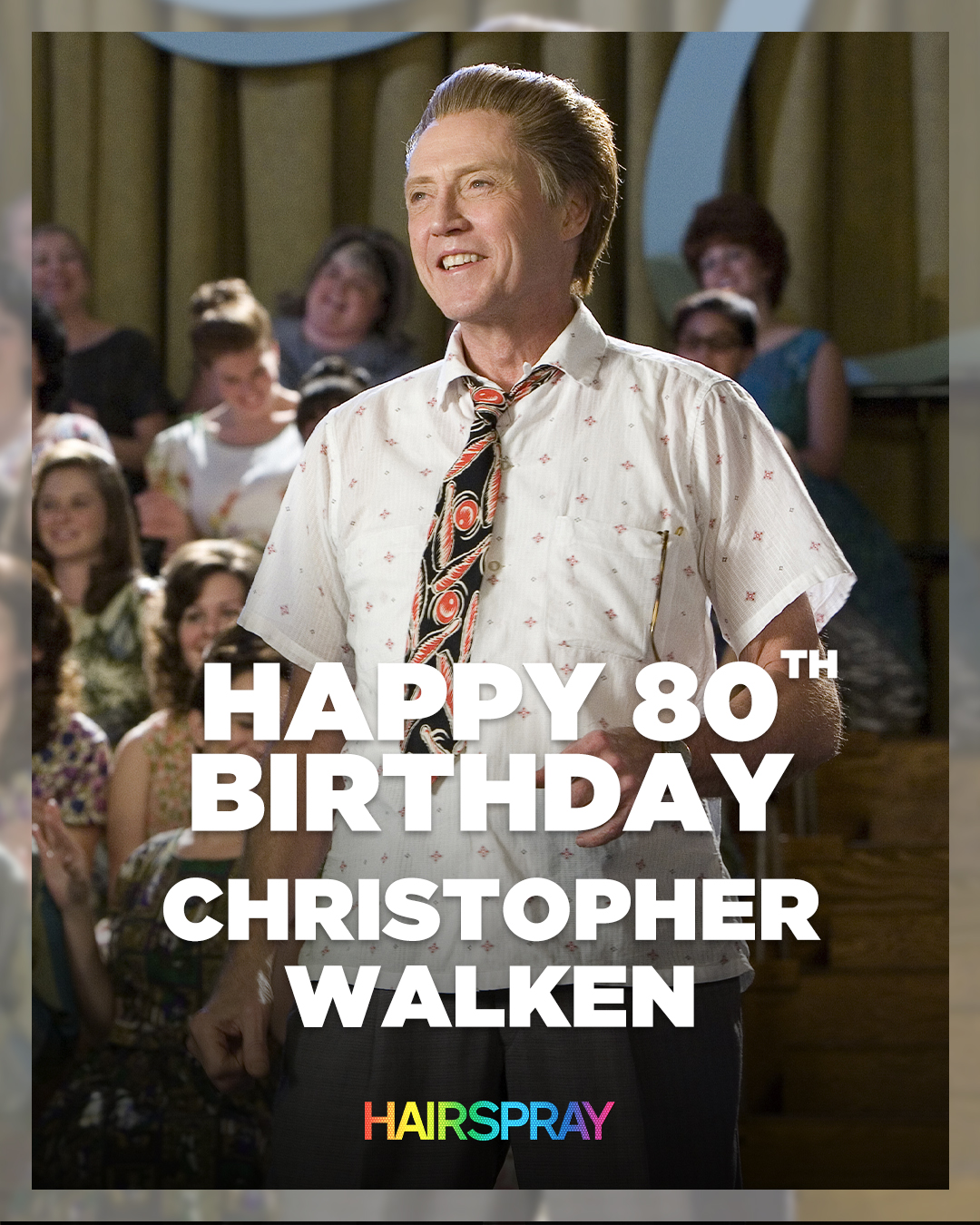 The iconic Christopher Walken turns 80 today! 

Join us in wishing him a Happy Birthday 