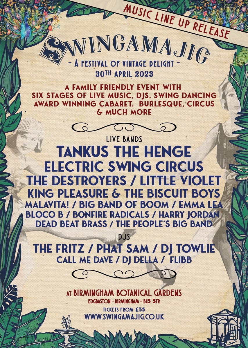 The Destroyers (@thedestroyers) on Twitter photo Swingamajig 2023!
โฆgetting really excited for this now!
๐ Only one month to go
๐ Whoโs coming?
๐ Itโs gonna be mega!
๐ A few tickets still available here๐
ww2.theticketsellers.co.uk/buy-tickets/swโฆ
.
.
.
.
.
.
.
.
. #balkanmusic #livemusic #birminghammusic #WhatsOnBrum #swingamajig Swingamajig 2023!
โฆgetting really excited for this now!
๐ Only one month to go
๐ Whoโs coming?
๐ Itโs gonna be mega!
๐ A few tickets still available here๐
ww2.theticketsellers.co.uk/buy-tickets/swโฆ
.
.
.
.
.
.
.
.
. #balkanmusic #livemusic #birminghammusic #WhatsOnBrum #swingamajig