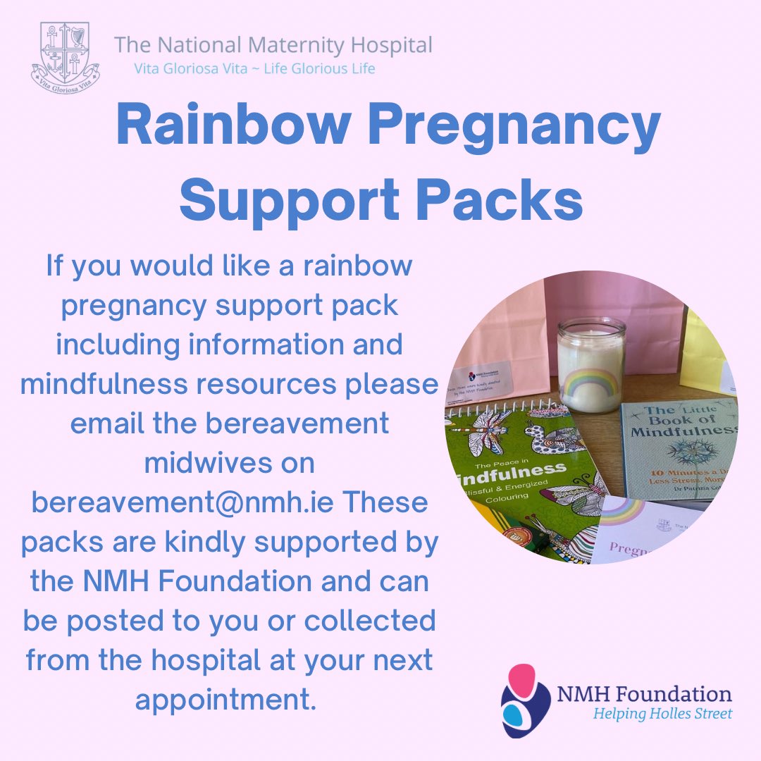 The mental health and bereavement team have a regular online support group for women who are pregnant following the loss of a baby. Email pals@nmh.ie for more information #babyloss #support @helpinghollesst @BrendaC46576327 @AoifeMenton