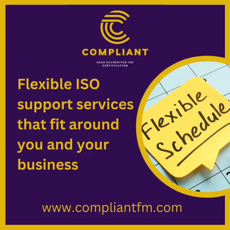 compliant_fm's tweet photo. Whether you have the resources in-house to manage your ISO standard and only need minor support or you require that little bit extra, we’re here for you.

Our support packages are flexible to you and your business.

#ISOSupport #ISOConsultancy https://t.co/n5GNk3VaGz