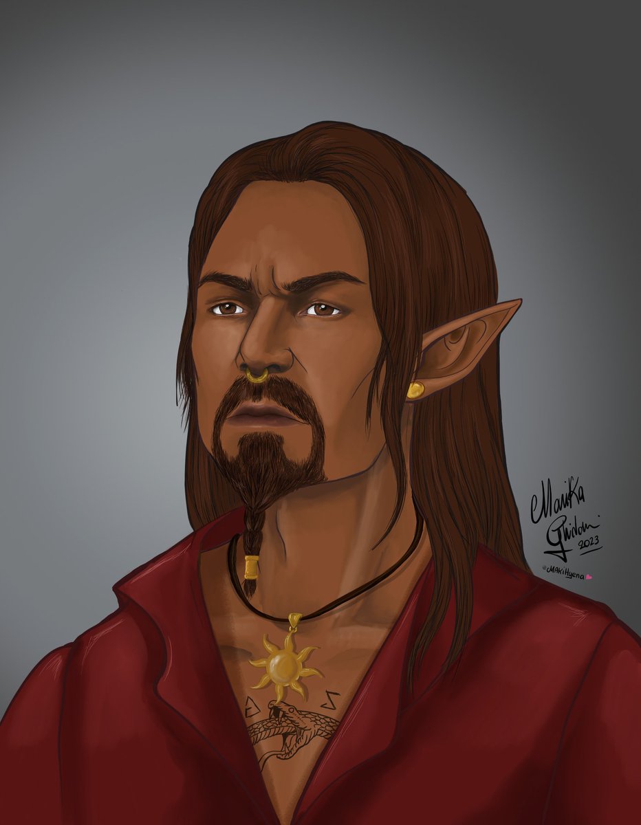 MakiHyena's tweet photo. TUOMAS 🤩 I'm in love with this beautiful bearded elf of @elvhencore ❤️
Hope you enjoy it ❤️
#digitalart #dragonageoc #tuomas https://t.co/BznbDmBJN1