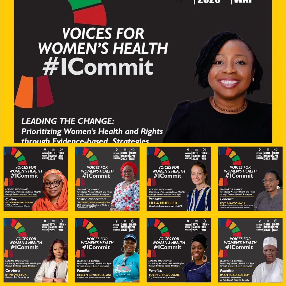 VaccineNet_NG's tweet image. It is with great pleasure that our CEO and Chairperson of @HSRCNg  joined other distinguished speakers to discuss innovative healthcare for Women.
#ICommit 
#IWD2023 
#WomensHistoryMonth 

@awdf01 @UNFPANigeria @unfoundation @USAID @WomenforWomen  @HowWomenLead  @PathfinderInt
