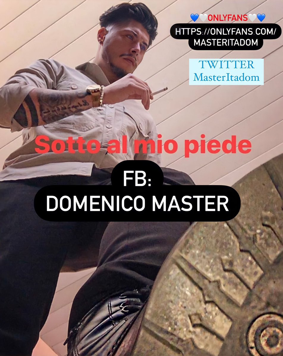 Andate ad aggiungermi su tutti i miei social 👞 e sarai finalmente sotto al piede di un vero master italiano 🇮🇹