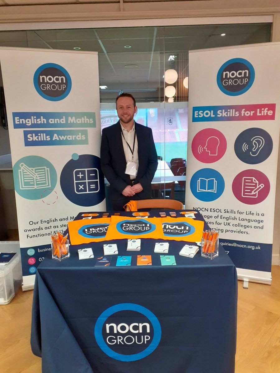 MelJ_NOCN's tweet photo. We've had a great reception so far at the #mEConference. If you haven't visited the @NOCNGroup stand pop by before the end of the day

#English #Maths #ESOL https://t.co/poX8e1dCV3
