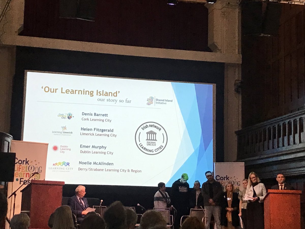 ‘Our Learning Island- Our Story So Far’ snapshots of lifelong learning from across our Irish Network of Learning Cities as part of @learning_fest Conversations Seminar in @TriskelCork #corkloveslearning