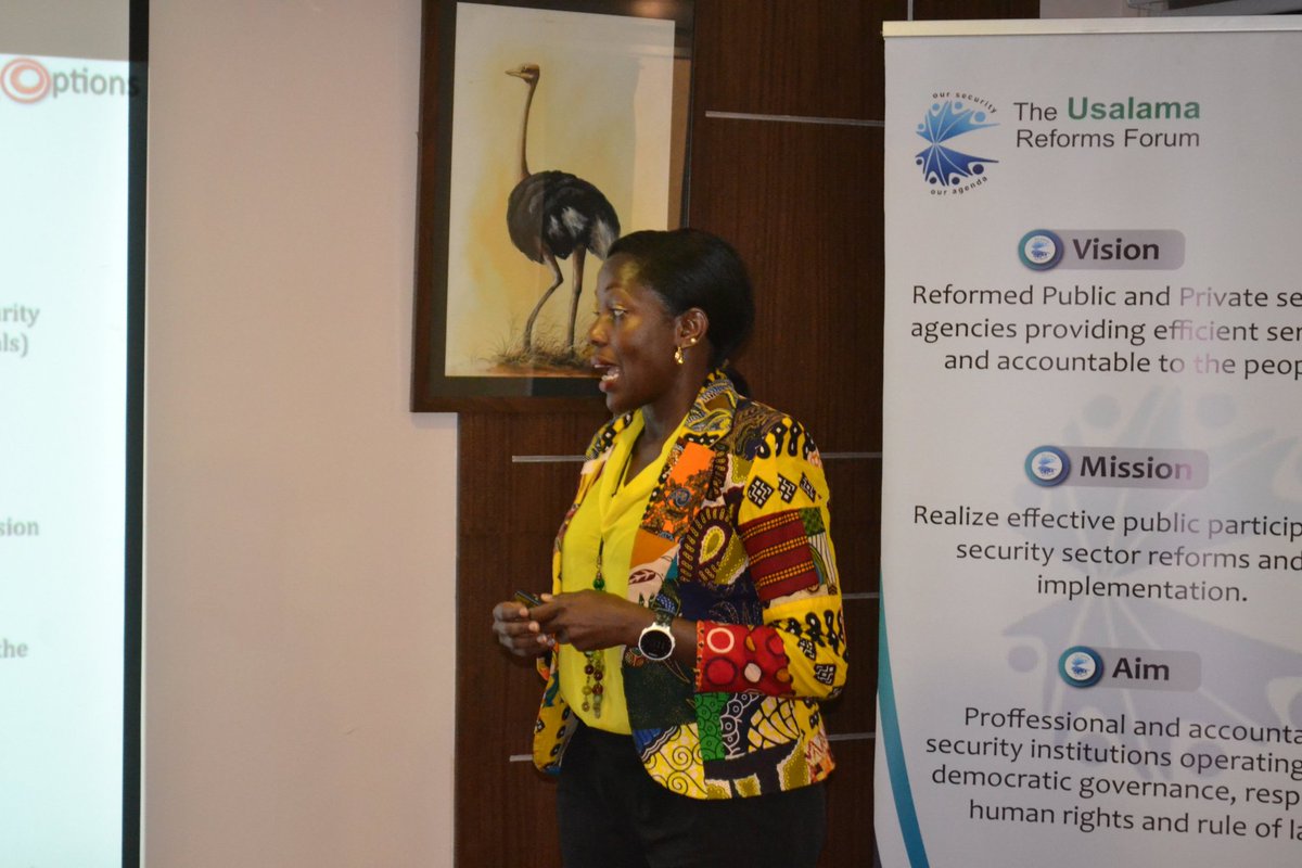 usalamaforum's tweet photo. @JaelAmara  from @Cons_Options presenting research findings on working conditions in the private security sector highlighting gaps between research findings and actual market outcomes. Did you know that 1 in every 5 security guards are paid overtime in Kenya? https://t.co/PxMyqSFriQ