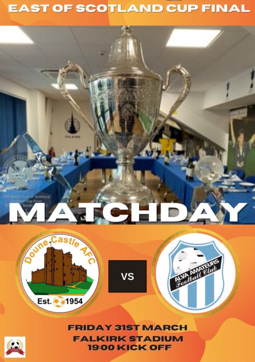 Salmoni Opticians (@normansalmoni) on Twitter photo Good luck to our partner <a href="/Dounecastle/">Doune Castle AFC</a> tonight. They go again for a historic 3rd East of Scotland amateur cup at the Falkirk Stadium! 👊 Good luck to our partner <a href="/Dounecastle/">Doune Castle AFC</a> tonight. They go again for a historic 3rd East of Scotland amateur cup at the Falkirk Stadium! 👊