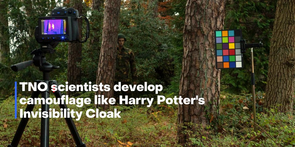 TNO scientists are creating battlefield camouflage that can make objects disappear by bending light around them, similar to Harry Potter's Invisicloak. Intrigued? Read the Economist article here &gt; tno.social/hj
#InvisibilityCloak #Science #Defence #Innovation