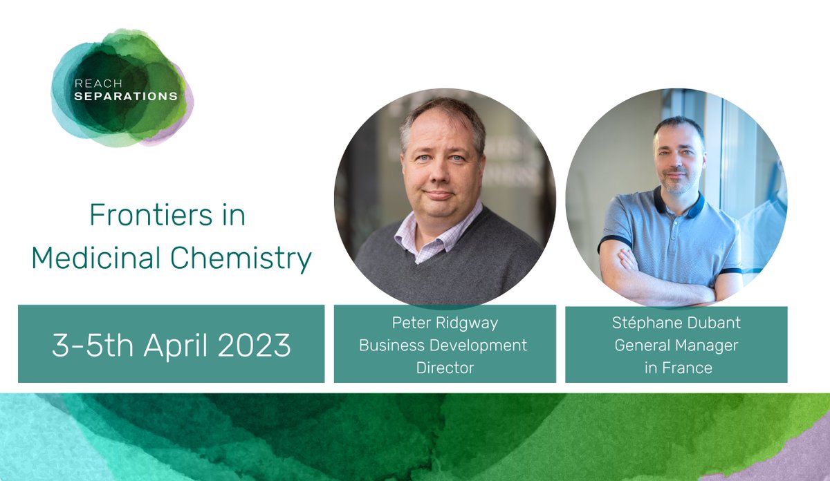 REACHSEPARATION's tweet photo. Next week Peter Ridgway and Stéphane Dubant will be in Vienna for the Symposium on Frontiers in Medicinal Chemistry. Be sure to visit our booth to find out more about our facility in Strasbourg! https://t.co/0YOvDz4kzo