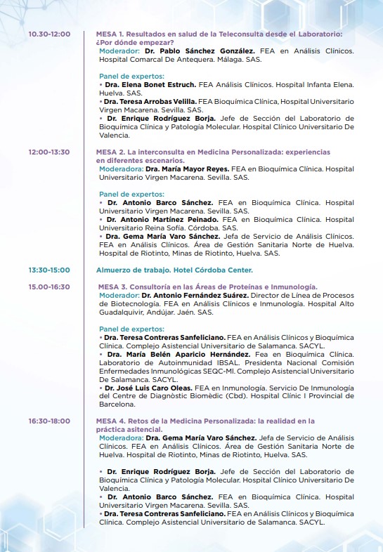 SANACnoticias's tweet photo. Ya está disponible el programa de la Jornada de Primavera 🐝 de SANAC: "Papel asesor del #LaboratorioClínico: interconsulta y teleconsulta. Resultados en salud de la teoría a la práctica"  
🔬 No te pierdas ninguna de las mesas que hemos preparado https://t.co/LlRkec4RtA https://t.co/DYM55c0d4g