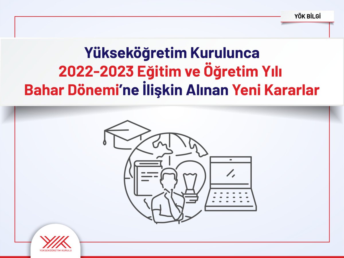 Yükseköğretim Kurulunca 2022-2023 Eğitim ve Öğretim Yılı Bahar Dönemi İçin Alınan Yeni Kararlar✨ 

#BaharYarıyılı #AtatürkÜniversitesi #YeniNesilÜniversite #AtatürkÜniversiteliyiz #BizBüyükBirAileyiz #BirÜniversitedenDahaFazlası #Bahar #Eğitim #Erzurum  #Kampüs