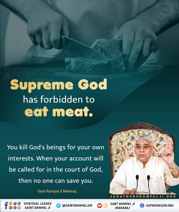 @MKVaghela99 @1rajkumar123 @Lalitamanikpur1 @Shalumehta95 @VisheshDas11 @Bhanu61772953 @BhavnaDasi_ @Rashmi_Bhatgaon @Vijaybakore_ @DeviyaRanii @DeviyaDasi #GodMorningFriday 
Supreme God has forbidden to eat meat.
You kill God,s beings for your own interests .when your account will be called for in the court of God.