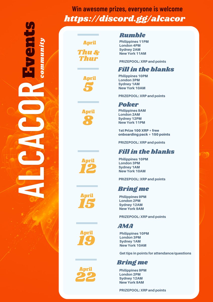 ------ GIVEAWAY TIME! ------
🎊 1 winner of 100 #XRP 🎊

❤️Like
🔄Retweet
🙌Comment
🫂 Tag 3 frens
🎆Follow <a href="/alcacor/">LazyRich.life - Be Lazy and Earn Passive</a> 
 
Ends: April 5th

Join us in discord.gg/alcacor
Earn, learn and be a part of something big ^^
#events #giveaway #games #nft