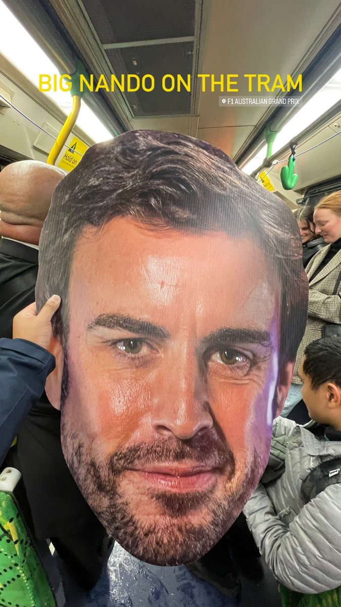 vungyn's tweet image. Big @alo_oficial on the @yarratrams! @F1 @ausgrandprix @AstonMartinF1 #AusGP #F1