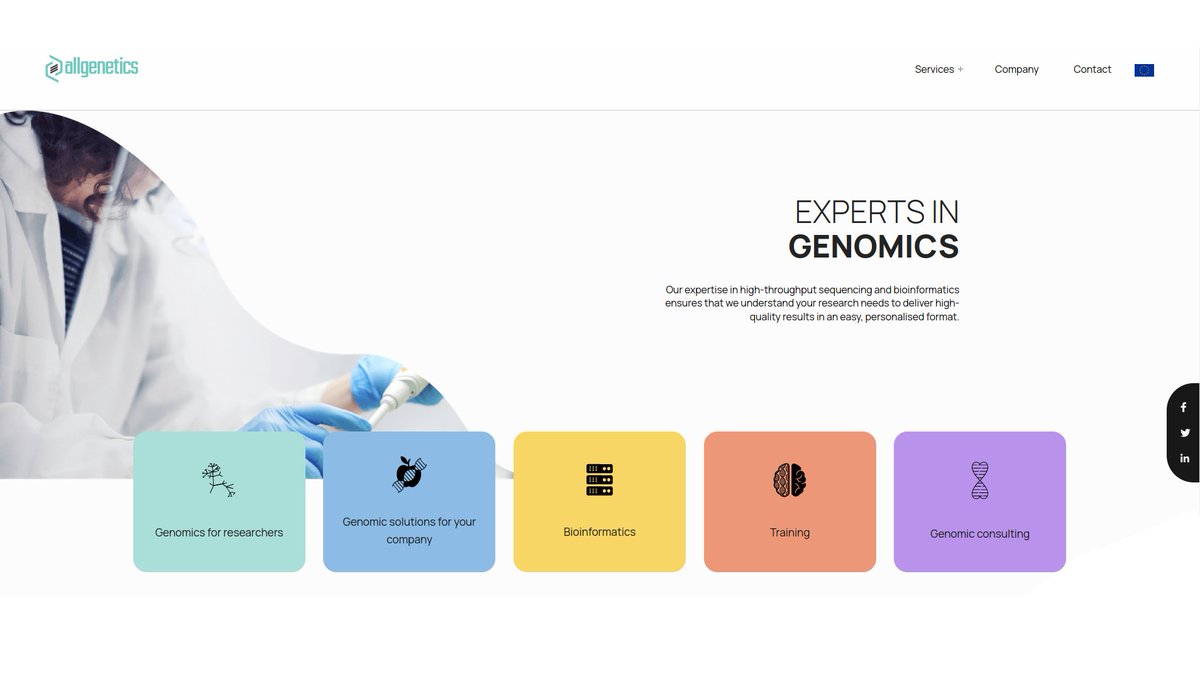AllGenetics's tweet photo. 🎉 Exciting news! We're thrilled to announce the launch of our redesigned website at @AllGenetics - https://t.co/UZ5v1uVtx1! Get ready to discover a fresh look, improved navigation, and all the information you need about our genomic services. 🧬💻 https://t.co/7CHOAlZpQp