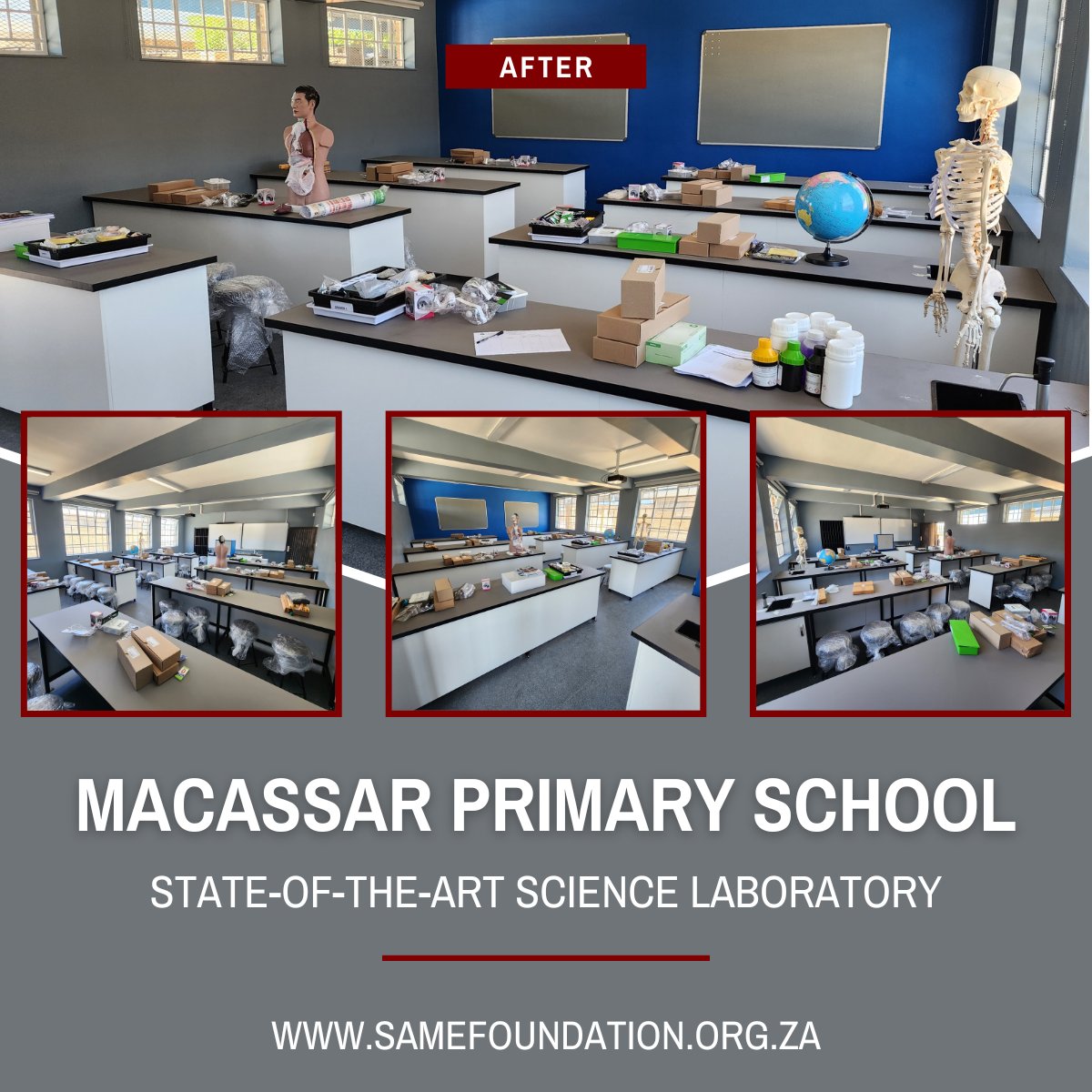 SAME_Foundation's tweet photo. Completed Project: Macassar Primary School

Macassar Primary School is situated in Macassar, Western Cape.

The SAME Foundation was able to assist the school  with a science lab big enough for 30 learners.

#STEMEducationInSouthAfrica  #CSR #NPO #STEM  #FreeToLearn https://t.co/BHuOP0qMhj