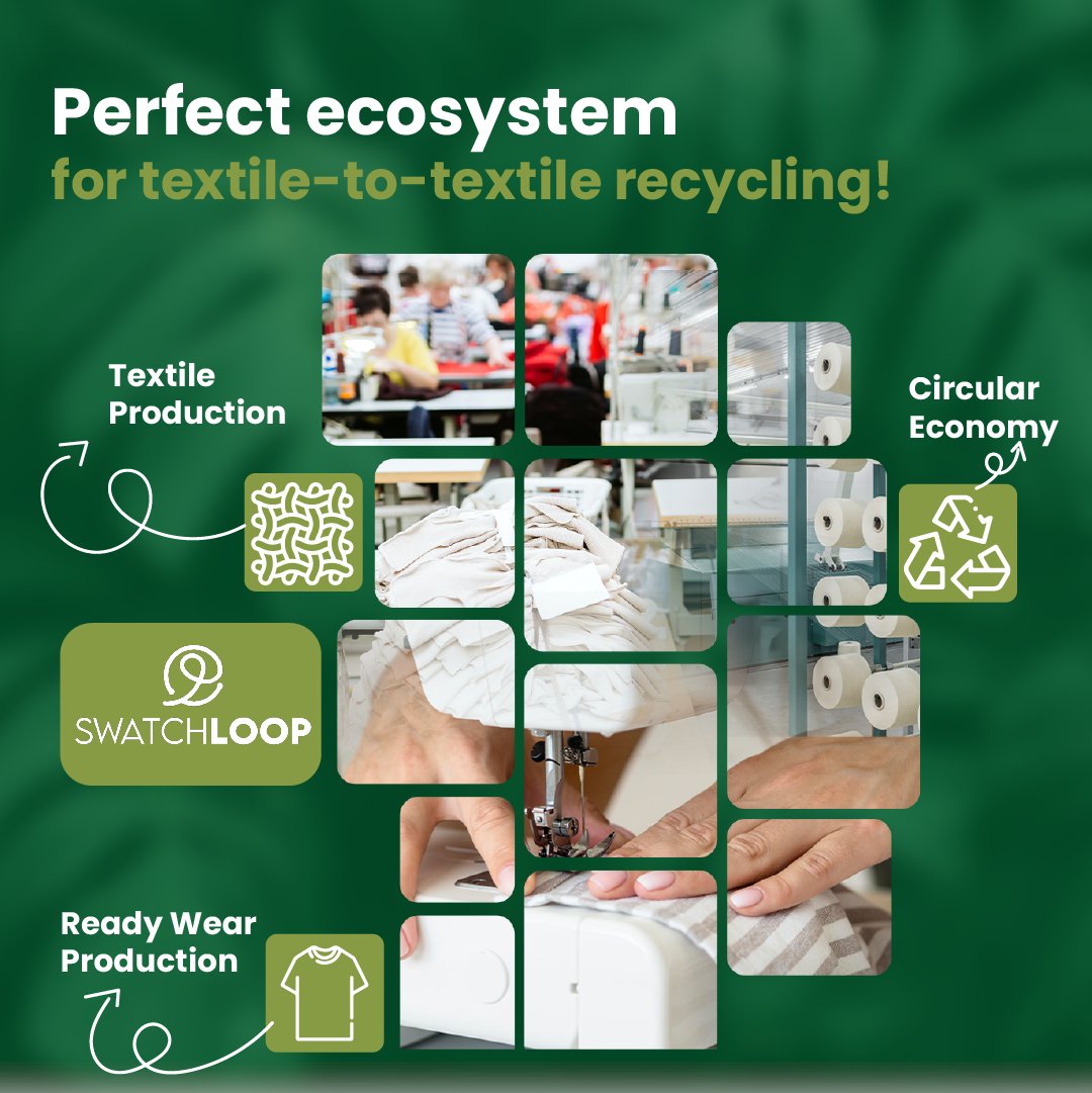 swatchloop's tweet photo. Swatchloop is the most efficient ecosystem of recycling textile to textile!
Tekstilden tekstile geri dönüşümün en verimli ekosistemi!
#swatchloop #discover #sustainable #nature #world #textile #sustainability #zerocarbon #recycling #circulareconomy #wastemanagment #waterfootprint https://t.co/y7PZzySqKm