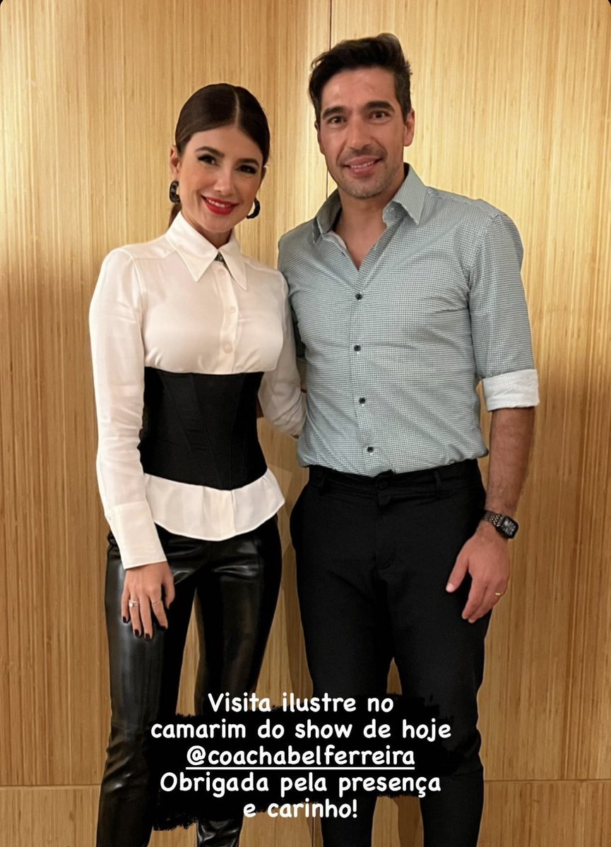 _JPGuerra's tweet image. ⚠️ #AbelFerreira curte show de #PaulaFernandes e é tietado pela cantora.