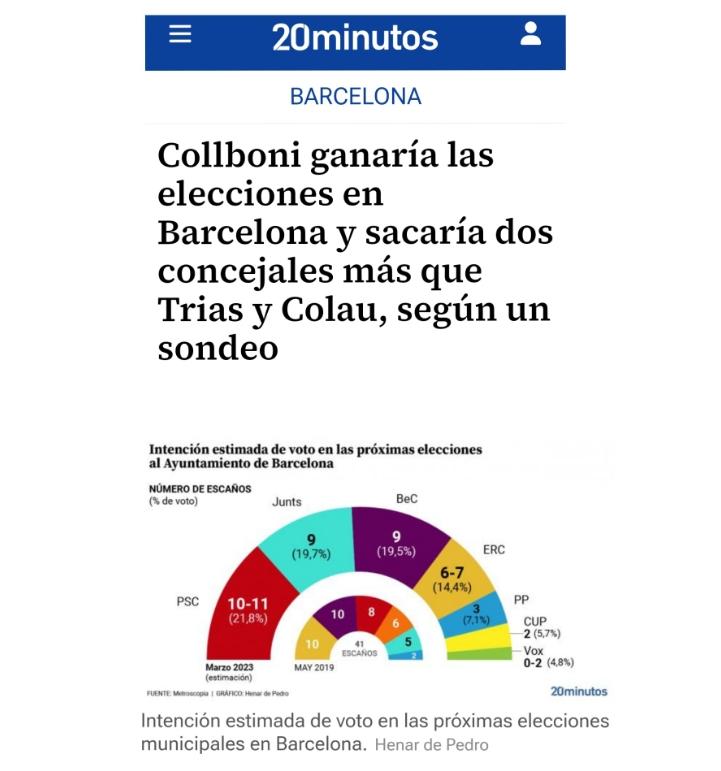 Pues no. La cosa no va de Trias y Colau.  #alcaldecollboni ❤️🌹