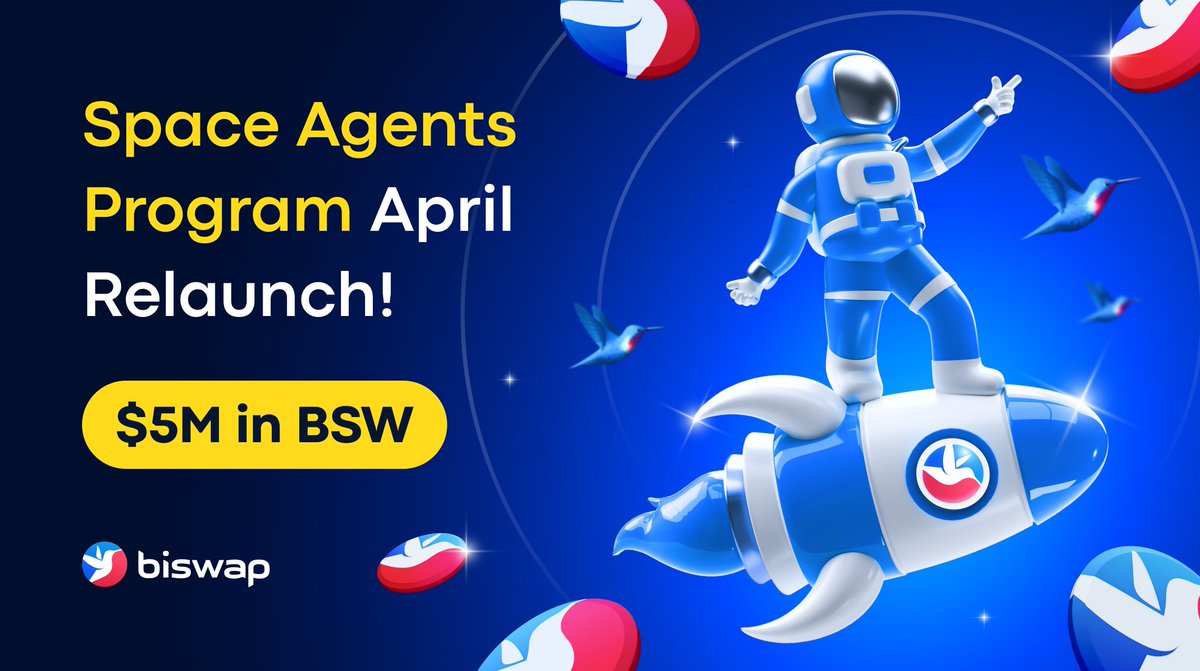 Biswap_Dex's tweet photo. 🤩$2 250 in $BSW April Spacewalk is on!
Become one of the 6 best influencers & share the pool prize:
💸https://t.co/UkI1JT8JQ6
📆April 1 - May 1 (02:00 PM UTC)
Discover the new topics via the link & join!
#SpaceAgentsProgram #DEX #DeFi https://t.co/DDKlxJOsyT