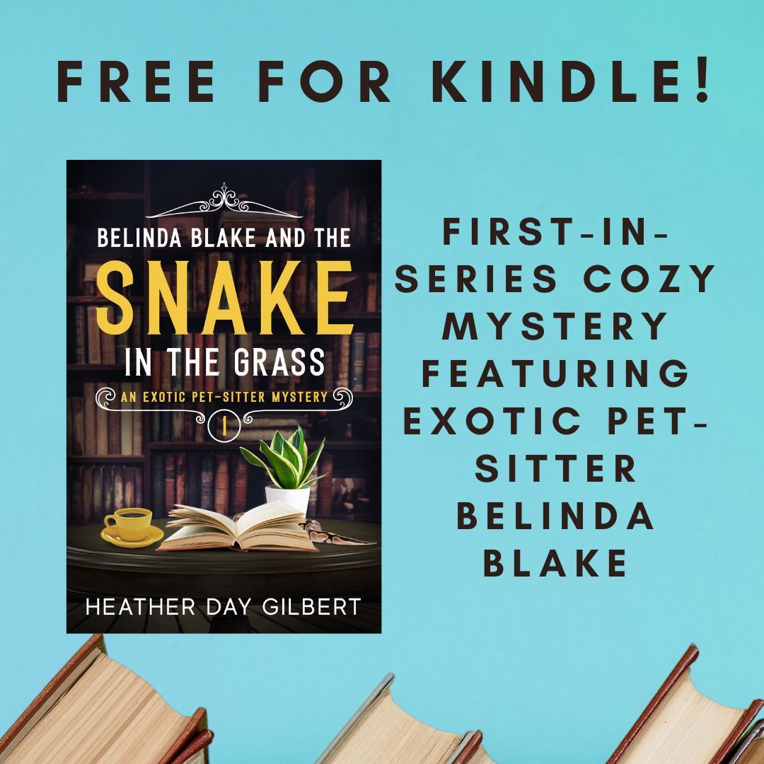 heatherdgilbert's tweet photo. HAPPY FRIDAY! Belinda Blake and the Snake in the Grass, Book 1 in the Exotic Pet-Sitter series, is #FREE for Kindle, now through Monday! Pick up your copy of this first-in-series mystery featuring an introverted, video-gaming sleuth! https://t.co/SSfTzUjMwV https://t.co/EqLDqe4fpz