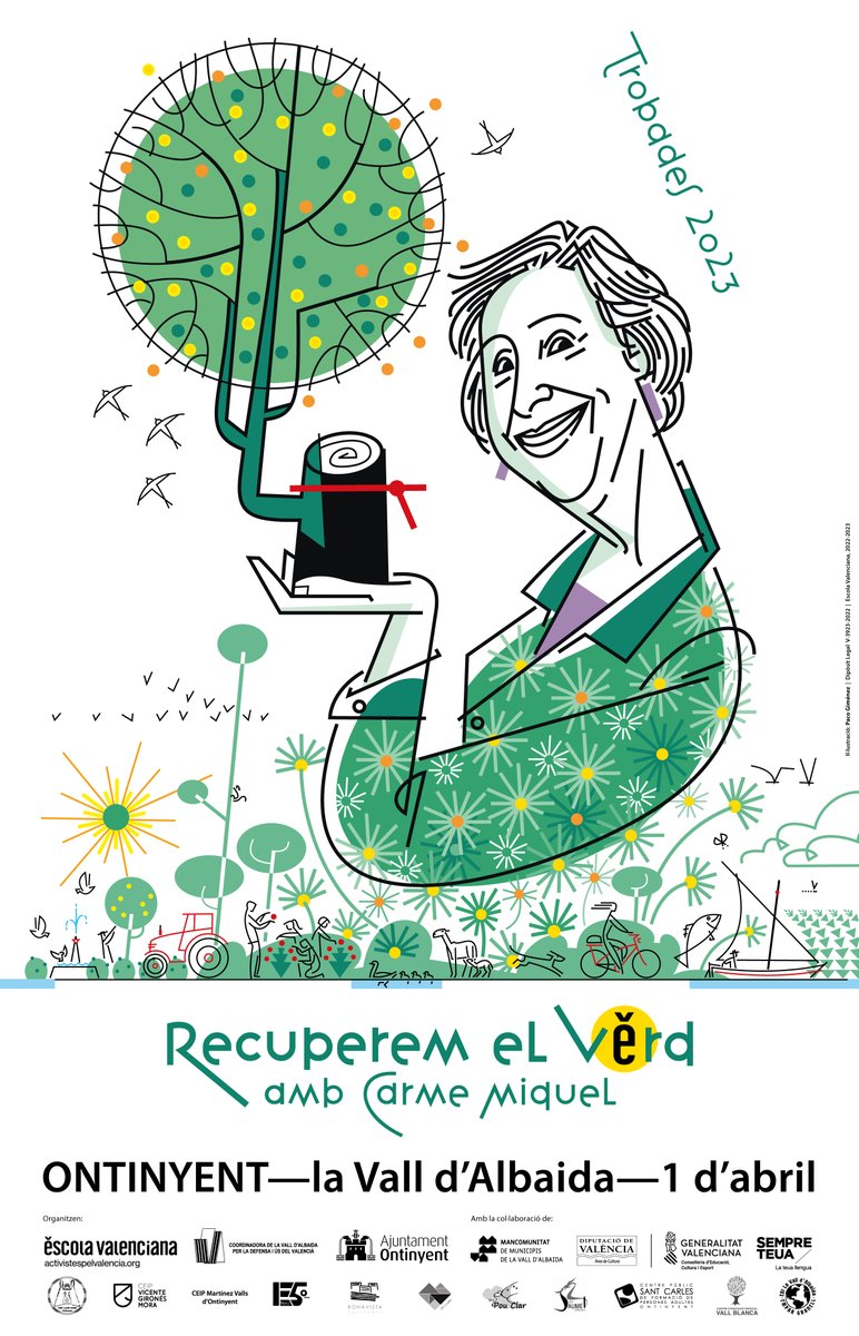 escolatv's tweet photo. 🥳 Les comarques de la Valls d'Albaida, el Maestrat i València acullen #Trobades2023 #RecuperemElVerd els pròxims dies. Veniu! https://t.co/hrUwSuw3Ew