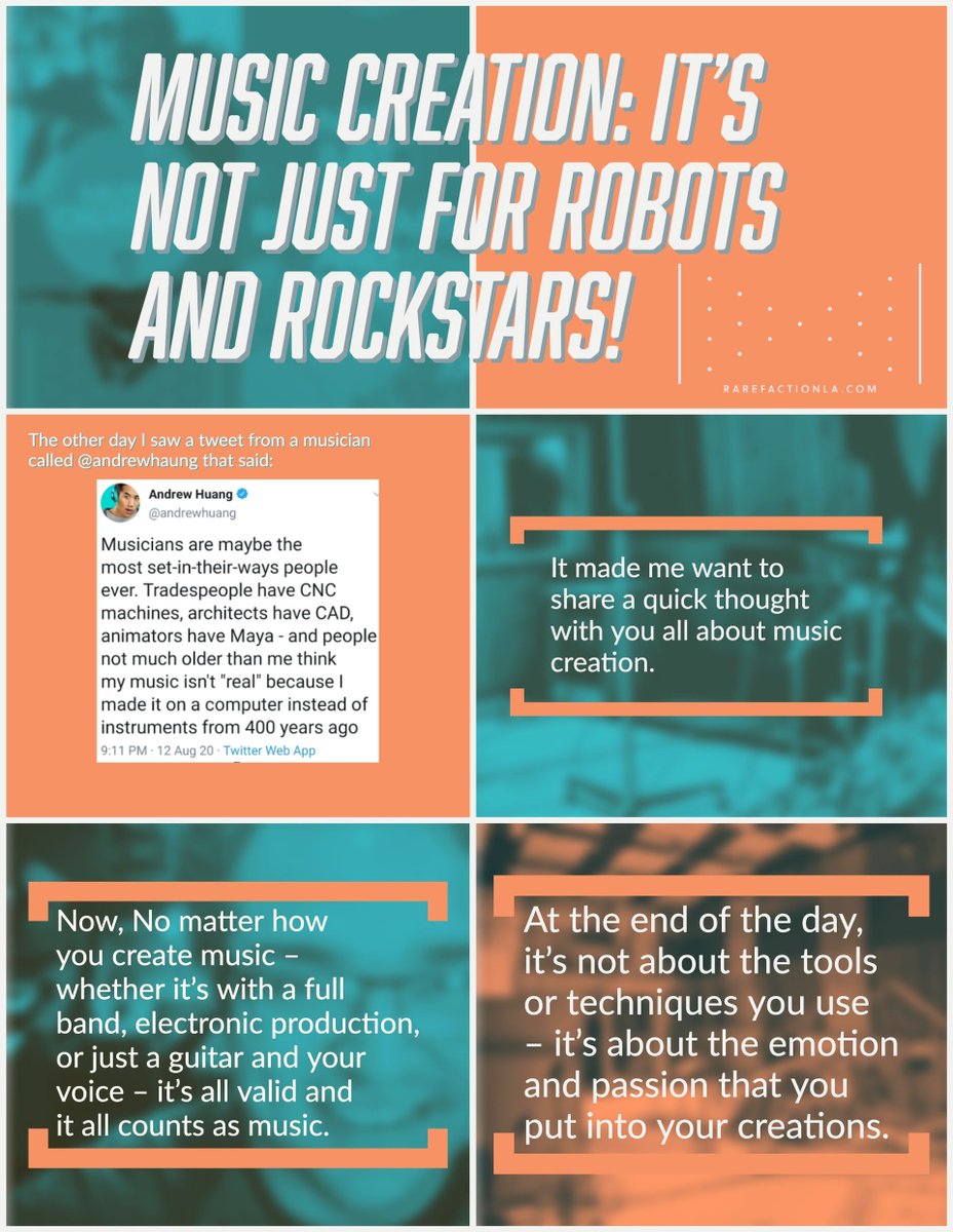 RFactionLA's tweet photo. It doesn't matter how you create music! It's about the emotion and passion you put into your creations, so let's support and celebrate all forms of music-making. #musiccreation #emotionandpassion #supportlocalmusic #musicproduction #creativemusicmaking https://t.co/lg0KfZ7DxF