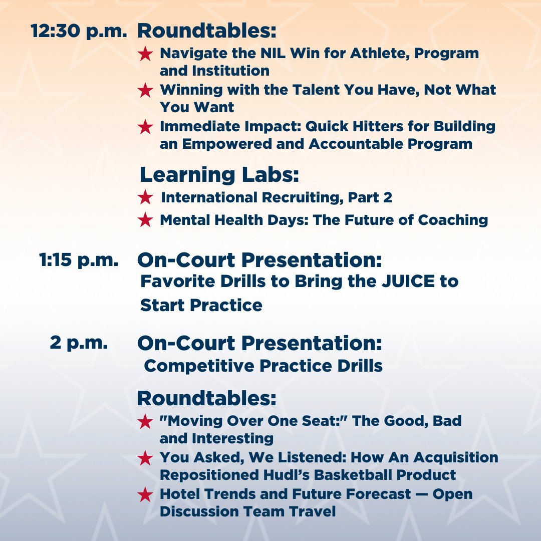 WBCA1981's tweet image. Day 2️⃣ at the 2023 WBCA Convention! #WBCA23

Full Schedule➡️ bit.ly/3lKVfOV