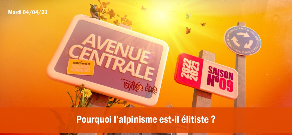 📚 #VendrediLecture en attendant (impatiemment) la conférence #AveCent de Delphine Moraldo (<a href="/CentreMaxWeber/">Centre Max Weber</a>)
📌 Pourquoi l'alpinisme est-il élitiste ?
📆 Mardi 4/04, 12h15  à la <a href="/MSH_A/">MSH-Alpes</a> + Live
🔸 Discutante Véronique Reynier (<a href="/PACTE_grenoble/">Laboratoire Pacte</a> @LabexITTEM)
ℹ️ msh-alpes.fr/actualites/pou…