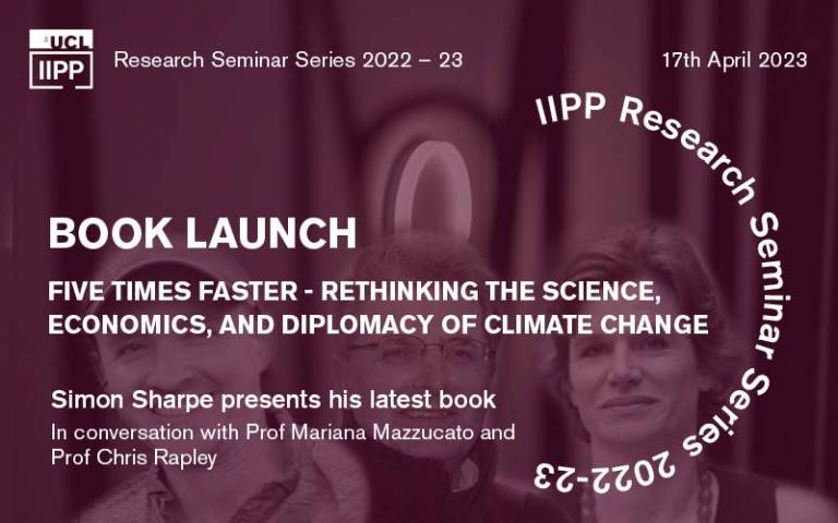 IIPP_UCL's tweet photo. Join us on 17/4 at 17:00 BST for the launch of Simon Sharpe's book, with @MazzucatoM and @ChrisRapley3131. He argues that science is pulling its punches, diplomacy is picking the wrong battles, and economics is on the wrong side. 

Not to be missed! ➡️ https://t.co/Fg4HCS2ykq https://t.co/7pDnCggSOb