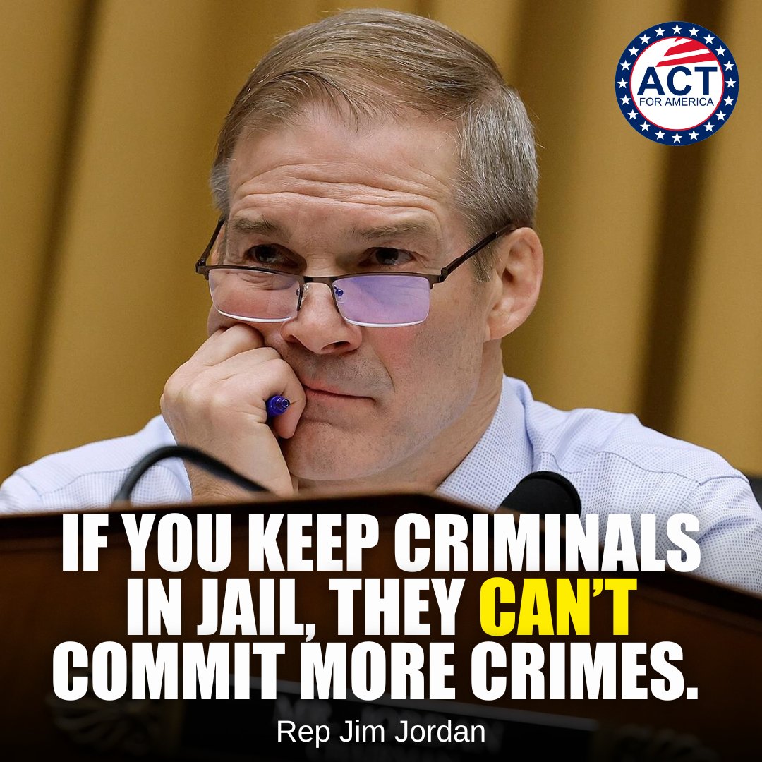 ACT For America on Twitter "If you keep criminals in jail, they can’t commit more crimes."