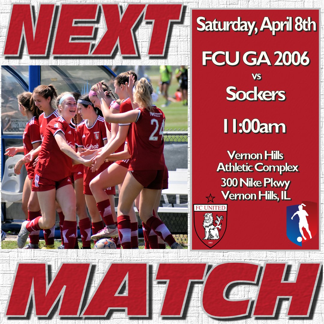 Join us this Saturday as we tune up for #GASpring with another edition of the Interstate 294 Derby versus <a href="/Sockers06GA/">Sockers FC 2006 GA</a> 

<a href="/ChicagoFCUnited/">Chicago FC United</a> 
<a href="/GAcademyLeague/">Girls Academy</a> 
<a href="/ImCollegeSoccer/">College Soccer Truth ™</a> 
<a href="/ImYouthSoccer/">ECNL/GA/Recruiting/College Soccer</a> 
<a href="/PrepSoccer/">Prep Soccer ⚽️</a>