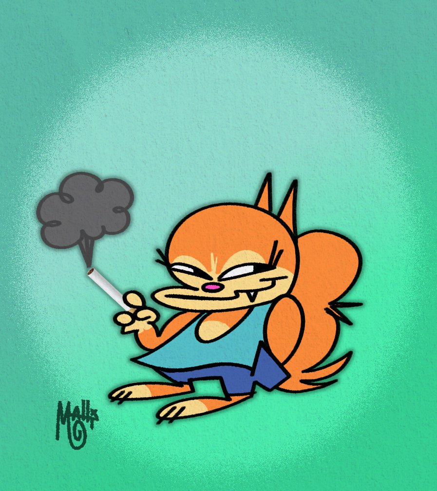 Matti on Twitter: "art trade with @ uni1015m on insta !! 🚬 #cartoons # ...