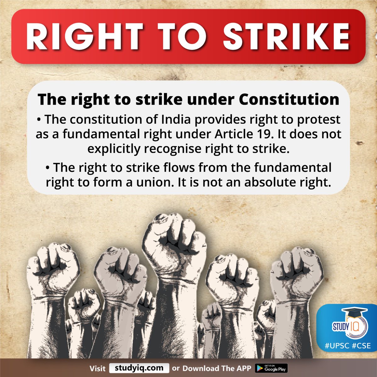upsciq's tweet photo. Right To Strike
#righttostrike #whyinnews #governmentemployees #oldpensionscheme #ops #employersstrike #economicjustice #righttoprotest #article19 #fundamentalright #absoluteright #section22 #industrialdisputesact #tradeunionact #tradeunion #upsc #cse #ips #ias https://t.co/zPRHCcHsnH