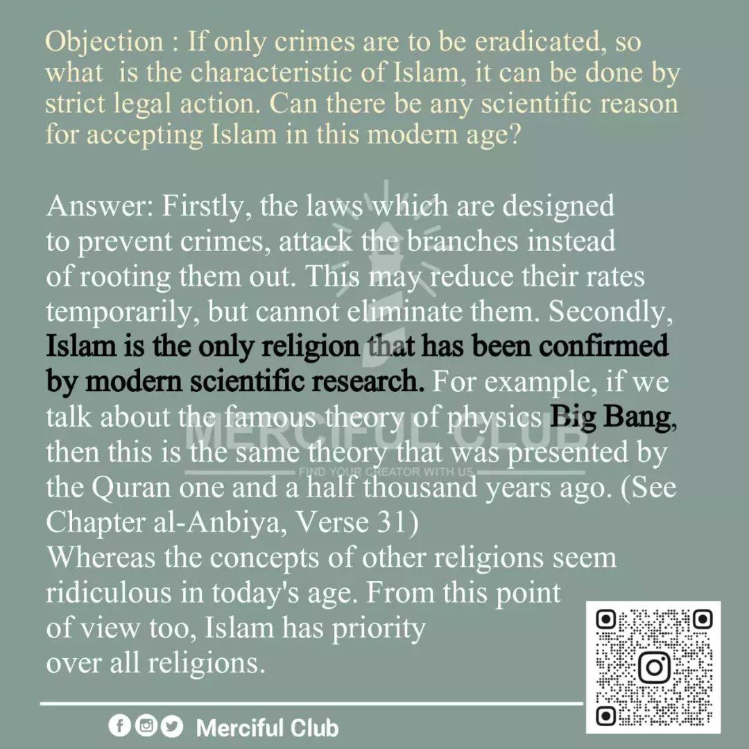 MercifulClub's tweet photo. Big band theory confirms the truthfulness of Islam. 
.
.
.

#Islam #Peace #Big_bang_theory #Science #Quran #Verse #Merciful_Club #Messangar https://t.co/S5lpELjSM1